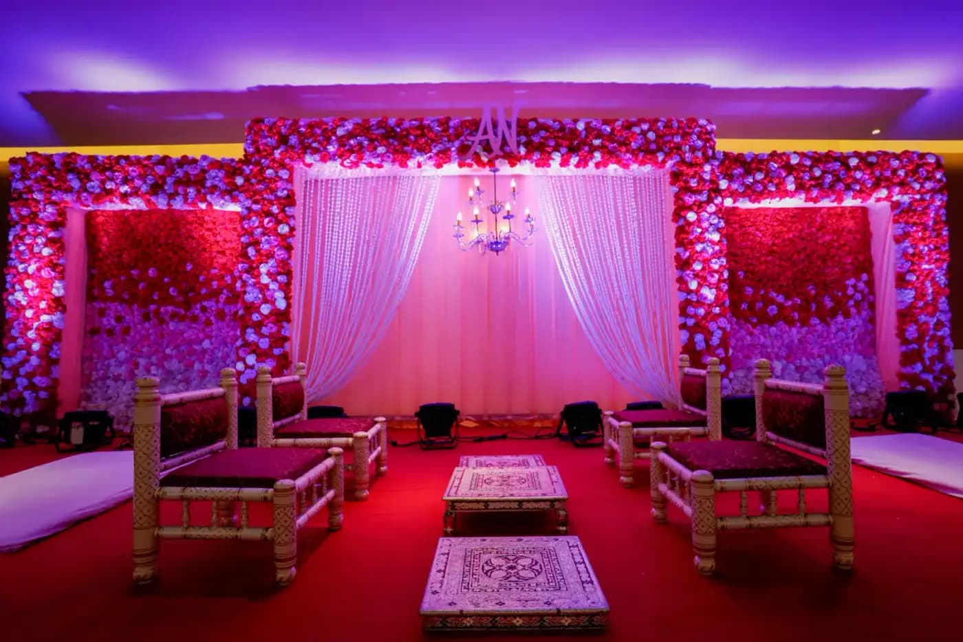 Wedding sangeet night lighting and event coordination Jaipur