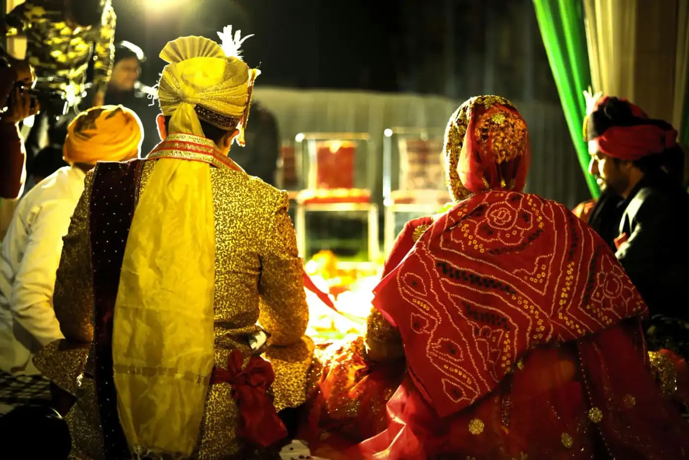 Bridal wedding mandap floral decoration by Cosmical Events Rajasthan